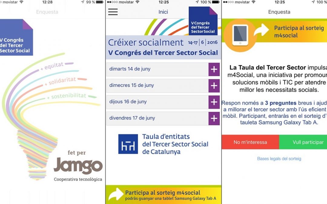 La Taula del Tercer Sector lanza una app con toda la información de su Congreso